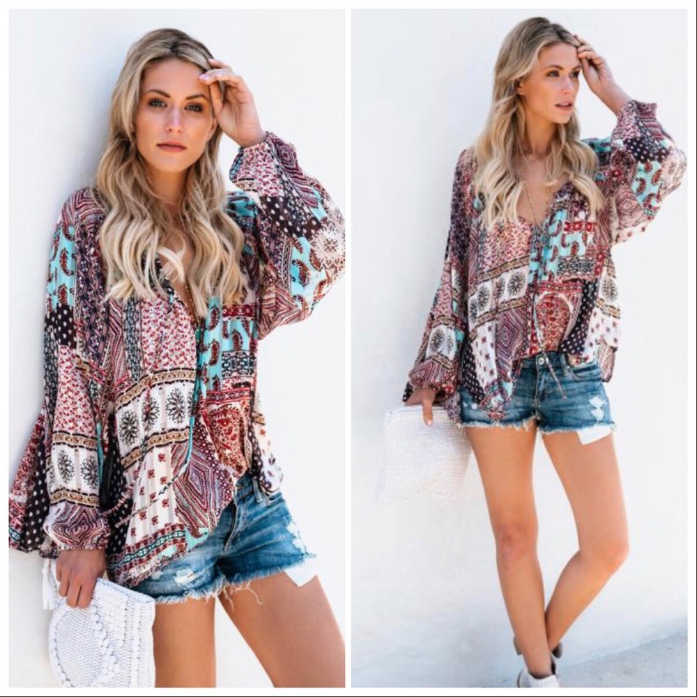 CHIFFON BOHO - Top - Picture 1 of 3
